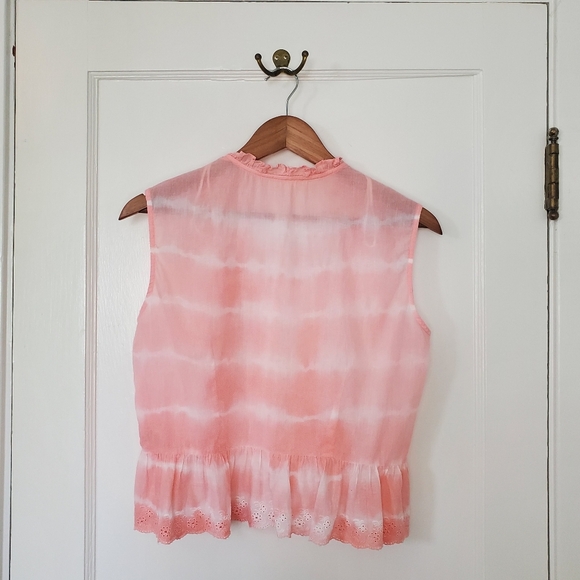 Rebellion Again Babydoll Crop Top – Size L – Cotton Candy Pink Tie-Dye - Picture 3 of 4